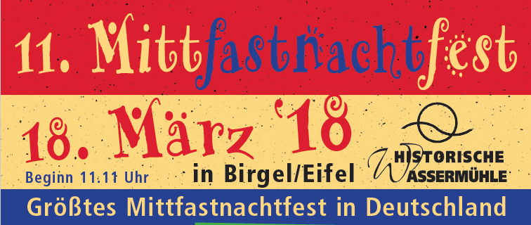 Mittfastnachtfest am 18. März